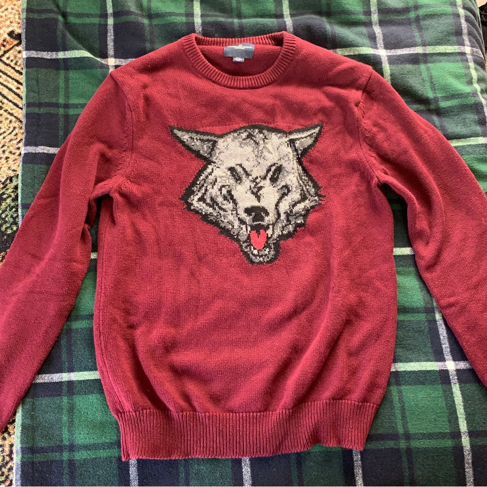 LIMITED EDITION AMERICAN EAGLE WOLF SWEATER SIZE MEDIUM